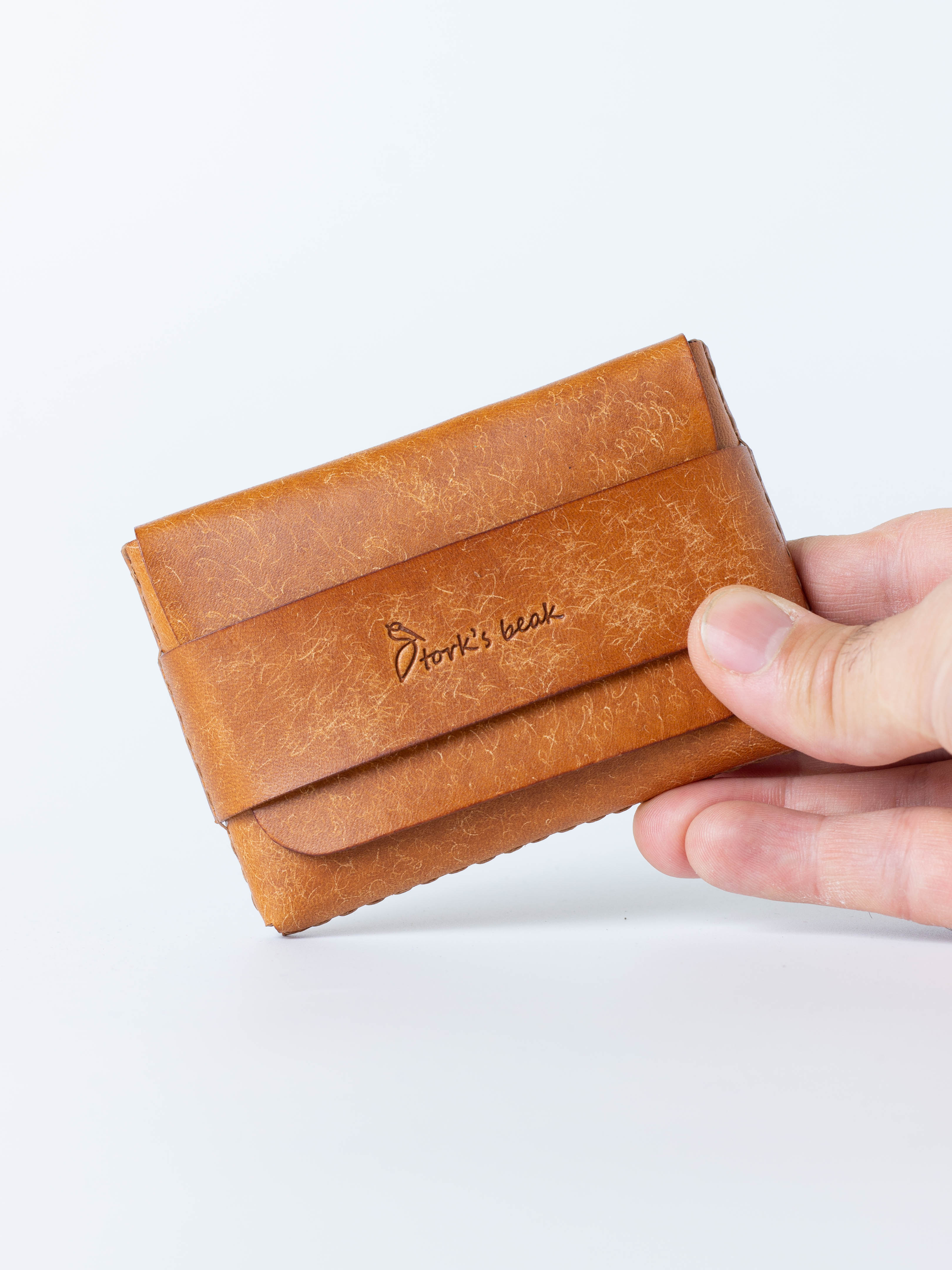Minimalist Leather Card Holder Wallet, Slim Coin Pouch